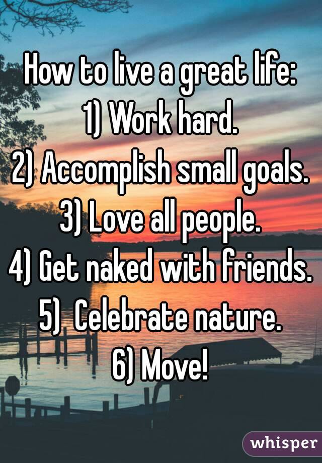 How to live naked